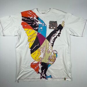 COOGI Kings of Color Graphic T-Shirt‎ XXL White Eagle Colorful